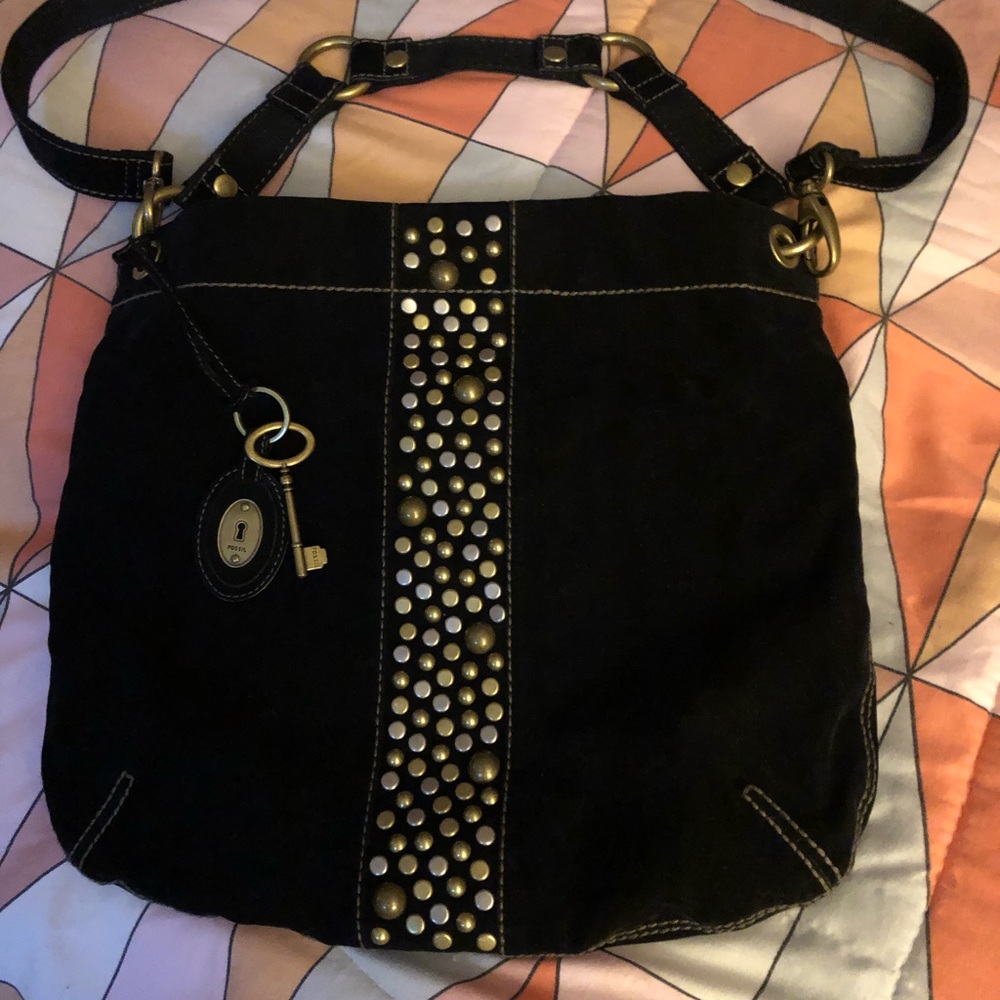 Fossil Suede 13x13 Cross body Handbag